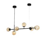 YCWZKJ Indoor Magic Bean Lighting(Two-color),Magic Bean Lamps,Simple Molecular Chandelier Decorated With Baby's Breath,Nordic Star-filled Molecules Chandelier,Modern European-style Dining