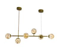 YCWZKJ Indoor Magic Bean Lighting(Two-color),Magic Bean Lamps,Simple Molecular Chandelier Decorated With Baby's Breath,Nordic Star-filled Molecules Chandelier,Modern European-style Dining