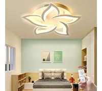 YCWZKJ LED Ceiling Light Dimmable Flowers Ceiling Lamp Metal Acrylic Remote Control Modern for Living Room Bedroom Dining Room Children's Room Eye Protection Petal Ceiling Chandelier,5 he
