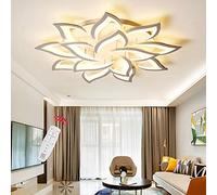 YCWZKJ LED Ceiling Light Dimmable Flowers Ceiling Lamp Metal Acrylic Remote Control Modern for Living Room Bedroom Dining Room Children's Room Eye Protection Petal Ceiling Chandelier,14 h