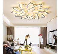 YCWZKJ LED Ceiling Light Dimmable Flowers Ceiling Lamp Metal Acrylic Remote Control Modern for Living Room Bedroom Dining Room Children's Room Eye Protection Petal Ceiling Chandelier,18 h