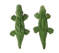 YCXMBH Funny Simulated Animal No Stuffing Dog Toy with Squeakers Durable Stuffingless Plush Squeaky Dog Chew Toy Crinkle Pet(Crocodile)