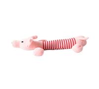YCXMBH Funny Simulated Animal No Stuffing Dog Toy with Squeakers Durable Stuffingless Plush Squeaky Dog Chew Toy Crinkle Pet(Pink)