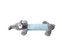 YCXMBH Funny Simulated Animal No Stuffing Dog Toy with Squeakers Durable Stuffingless Plush Squeaky Dog Chew Toy Crinkle Pet(Grey)