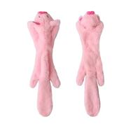 YCXMBH Funny Simulated Animal No Stuffing Dog Toy with Squeakers Durable Stuffingless Plush Squeaky Dog Chew Toy Crinkle Pet(Pig)