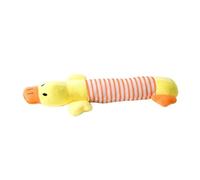 YCXMBH Funny Simulated Animal No Stuffing Dog Toy with Squeakers Durable Stuffingless Plush Squeaky Dog Chew Toy Crinkle Pet(Yellow)