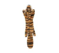 YCXMBH Funny Simulated Animal No Stuffing Dog Toy with Squeakers Durable Stuffingless Plush Squeaky Dog Chew Toy Crinkle Pet(Tiger)