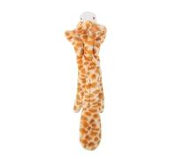 YCXMBH Funny Simulated Animal No Stuffing Dog Toy with Squeakers Durable Stuffingless Plush Squeaky Dog Chew Toy Crinkle Pet(Giraffe)
