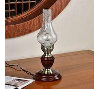 Ycxydr Old-fashioned kerosene lamp, American retro LED lighting, study reading lamp, home decoration 44 * 16 E27 lamp holder (Color : White)