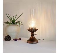 Ycxydr Old-fashioned kerosene lamp, tea room, tea table, bedroom bedside, creative American classical study, bed and breakfast decoration, retro table lamp (Color : White)