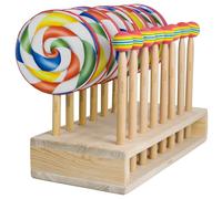 YCXYQ 17PCS Lollipop Drum Rainbow Drumstick Wooden Hand Drum Percussion Instrument Set - 8 Pieces 6-Inch Lollipop Drums & 8 Rainbow Drumsticks