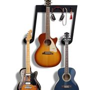 YCXYQ 3 Guitar Hook - Musical Note Guitar Wall Mount Solid Wood Wall Hanging Musical Note Shape Multifunctional Wall Rack Guitar Bass Violin Erhu Hulusi Universal Display Rack
