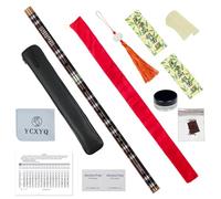 YCXYQ C Key - Bamboo Flute Professional Bitter Bamboo Dizi Handmade Traditional Chinese Musical Instrument Suitable for Beginners with Full Set of Accessories
