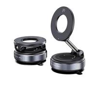 YCYATS Autobriva Phone Holder, 360° Reinforced Double Lock Upgraded Vacuum Magnetic Car Mount, Reinforced Super Suction Cup Phone Holder for Car/Gym/Mirror Use (Black)