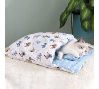 YCYATS Orthopaedic Cat Sleeping Bag, The Soft and Warm Sleeping Bag for Cats, Removable and Washable Cat Cushion, Safety Feeling Pet Bed (XL (Within 22 pounds), Pony)