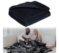 YCYATS Sex Waterproof Blanket for Couple Bed Bedspread Bed Sofa Throw Cuddly Blanket (Black, L: 145 x 165 cm)