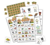 Ycyfckdr Gardening Bingo Cards, 24 Player Garden Tea Party Games, Novel Designs, Adults 18+