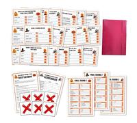 Ycyfckdr Halloween Feud Game, Halloween Game for Adults Getting Fun in The Party, Indoor Trivious Card, Trick Or Treat Games, Night Fun Trivia Quiz for Family, 1 Pack- 001