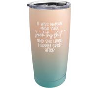 YCYFSC A Wise Woman Once Said Fuck This Shit and Lived Happily Ever After Coffee Tumbler 20 oz with Lid and Straw Insulated Stainless Steel Tumblers Hot and Cold Tumbler
