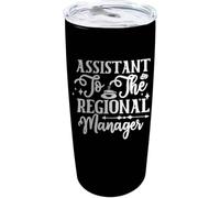 YCYFSC Assistant to The Regional Manager Coffee Tumbler 20 oz with Lid and Straw Insulated Stainless Steel Tumblers Hot and Cold Tumbler