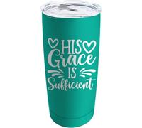 YCYFSC His Grace is Sufficient Coffee Tumbler 20 oz with Lid and Straw Insulated Stainless Steel Tumblers Hot and Cold Tumbler