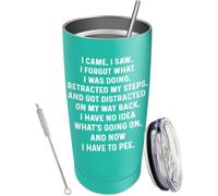 YCYFSC I Came I Saw I Forgot What I was Doing Coffee Tumbler 20 oz with Lid and Straw Insulated Stainless Steel Tumblers Hot and Cold Tumbler