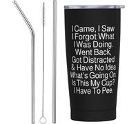 YCYFSC I Came I Saw I Forgot What I was Doing Coffee Tumbler 20 oz with Lid and Straw Insulated Stainless Steel Tumblers Hot and Cold Tumbler