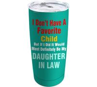 YCYFSC I Don't Have A Favorite Child But If I Did It Would Most Definitely Be My Daughter in Law- Coffee Tumbler 20 oz with Lid and Straw Insulated Stainless Steel Tumblers Hot and Cold Tumbler