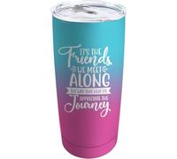 YCYFSC Its The Friends We Meet Along The Way that Help Us Appreciate The Coffee Tumbler 20 oz with Lid and Straw Insulated Stainless Steel Tumblers Hot and Cold Tumbler