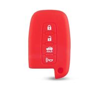 YCYHMHH 3 BNT For Hyundai Elantra Sonata Veloster Genesis For KIA Soul Sportage Remote For Smart Fob Cover Silicone Key Cover Case-4 Buttons Red