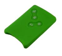 YCYHMHH 4 Buttons Silicone Rubber Car-Styling Key Cover Case Protector For Renaut Clio Logan Megane 2 3 Koleos Scenic Card-green