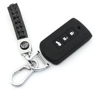 YCYHMHH Silicone Car Key Case Fob Shell For Mitsubishi EVO ASX OutLander 3 Pajero Sport Eclipse Galant Lancer Raider Endeavor-Type B with Chain