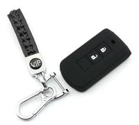 YCYHMHH Silicone Car Key Case Fob Shell For Mitsubishi EVO ASX OutLander 3 Pajero Sport Eclipse Galant Lancer Raider Endeavor-Type A with Chain