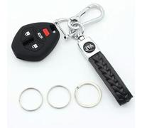 YCYHMHH Silicone Car Key Case Fob Shell For Mitsubishi EVO ASX OutLander 3 Pajero Sport Eclipse Galant Lancer Raider Endeavor-Type E with Chain