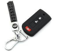 YCYHMHH Silicone Car Key Case Fob Shell For Mitsubishi EVO ASX OutLander 3 Pajero Sport Eclipse Galant Lancer Raider Endeavor-Type C with Chain