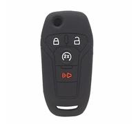 YCYHMHH Silicone Key Cover FOB Case for Fusion 2013-2015 Fiesta For Mustang F150 F-15 Remote Key Holder Protect Car Accessory-black