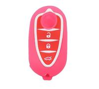YCYHMHH Silicone Key Fob Cover For alfa For romeo Gilietta Mito 940 159 4C GTA Folding Flip Key Remote Case 3 Button Car Accessory-Rose cover