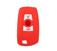 YCYHMHH Silicone Key Holder Case For BMW X3 F25 F33 For BMW F10 F30 F20 F22 Serie 1 3 5 7 X4 F26 CAS4 Remote Key Cover Car Pad Protector-Red