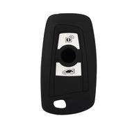 YCYHMHH Silicone Key Holder Case For BMW X3 F25 F33 For BMW F10 F30 F20 F22 Serie 1 3 5 7 X4 F26 CAS4 Remote Key Cover Car Pad Protector-black
