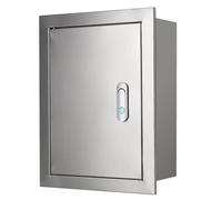 YCYHXJB Recessed Electrical Enclosure Box, 304 Stainless Steel Junction Box, Indoor & Outdoor Concealed Electrical Cabinet with Lock & Mounting Plate