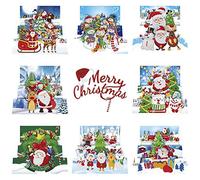 ycyingcheng 8pcs DIY Diamond Greeting Card Special-shaped Part Drill Christmas Postcard for Love Cards Anniversary Cards Birthday Cards