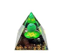 ycyingcheng Healing Crystals Pyramid Chakra Stones, Natural Obsidian Malachite Pyramid, Healing Stone for Meditation, Energy Balance & Home Decor, 6CM/2.36In
