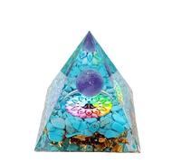 ycyingcheng Moonstone Crystal Orgone Pyramid, Ogan Crystal Energy Tower, Nature Reiki Chakra Crushed Stone Jewelry, Crystal Pyramid (Sky 4)