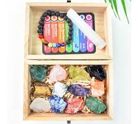 ycyingcheng Natural Crystal Set, Crystal Gemstone, Yoga Energy Stone Set for Love, Anniversary Birthday Christmas Gift for Women Girlfriend Valentine's Day Gift (Multi-Coloured A18)