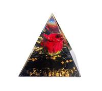 ycyingcheng Pyramid Ogan Crystal Energy Tower, Rose Pyramid Crystal Healing Reiki Chakra Crushed Stone Home Bedroom Office Meditation Spiritual Gifts for Valentine's Day Mother's Day, 6cm
