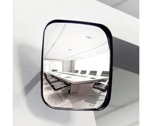 YCYRF Acrylic Safety Convex Mirror, Traffic Curved Mirror, Adjustable Bracket for Garage, Warehouse & Indoor or Outdoor Surveillance, Wide Angle Clear View, Rectangle(16x19cm/6x7in)
