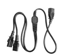 YCYUYUFUNS IEC Y Splitter Cable C14 to 2 x C13 Kettle Lead Splitter C14 Extension Power Cable for Computer, TV, PC, Monitor