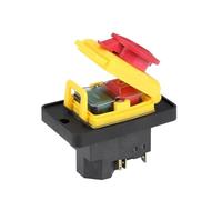 YCZ4-A 400V 7 Pins Electromagnetic Switch Starter On Off 15A Momentary Reset Push Button 1Pcs