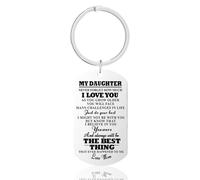 YCZARD To My Daughter Keychain Gifts Sweet Gifts for Daughter, Gift for Daughter from Mum Dad Christmas, Birthday Gifts for Daughter