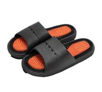 YCZHD Men & Women Massage Slippers,Acupressure Massage Sandals,Relief Plantar Fasciitis Heel Arch Arthritis Pain,anti slip Breathable Beach Shoes(Size:EU 43/44,Color:Black)